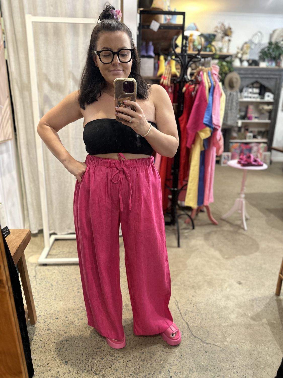 The Staple Pant in Fuschia in One Size Fits All