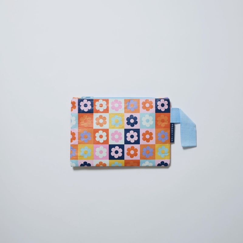 Square Garden Mini Zip Pouch
