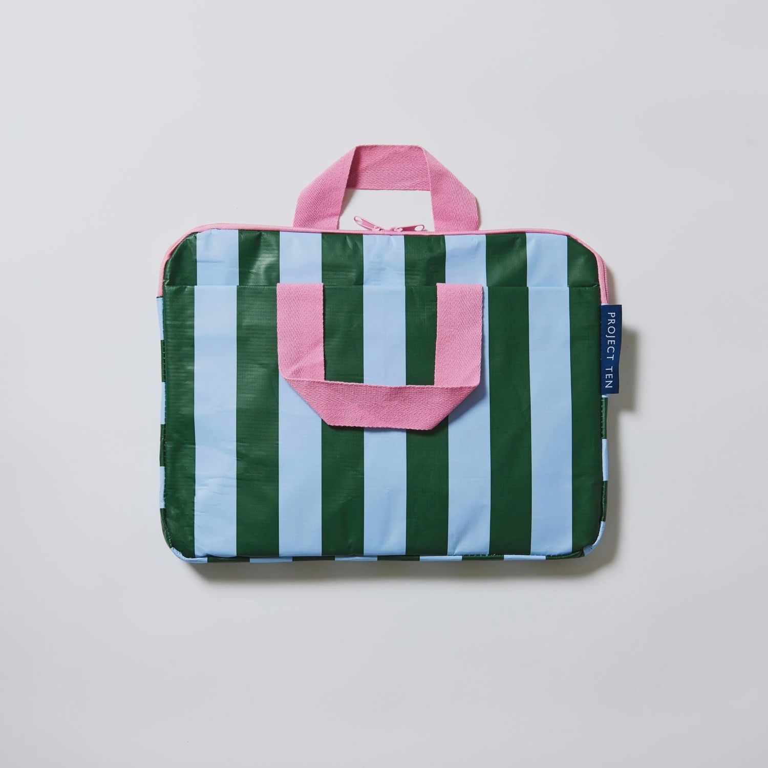Green Blue Stripe Laptop Case