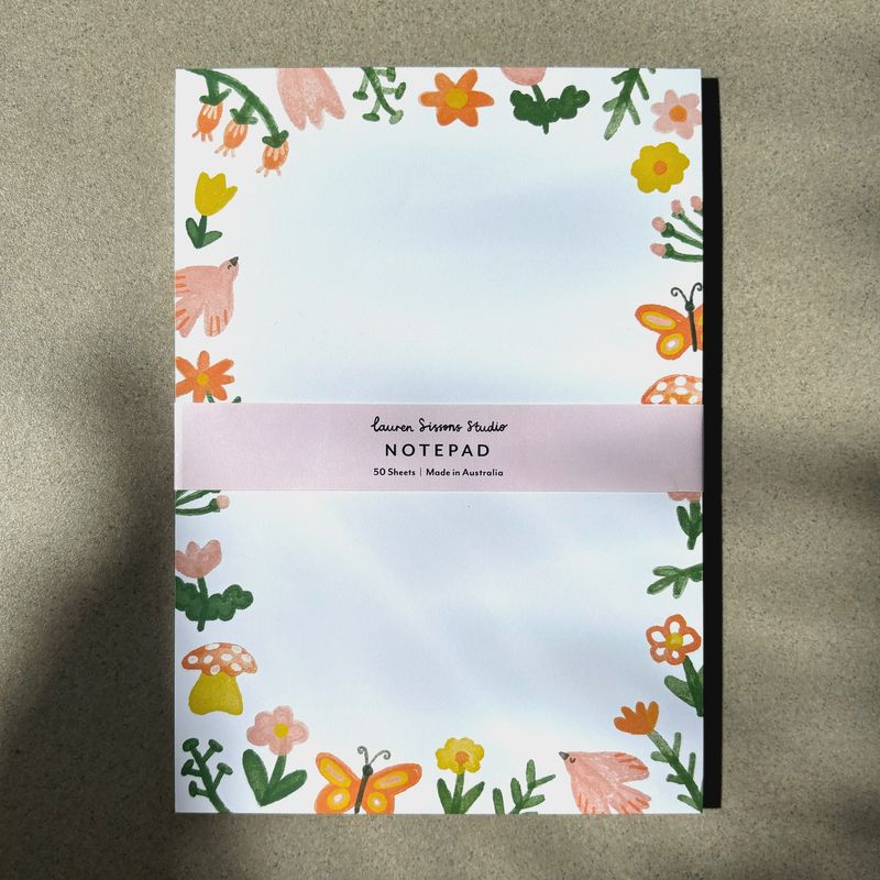 Illustrated Spring Notepad A5