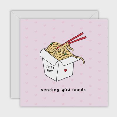 Sending Noods Greeting Card by To The Moon&amp; Back