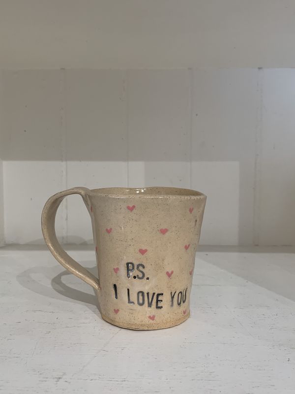 Mug - PS I Love You - Handmade Pottery