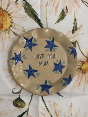 Small Plate - Love You Mum - Handmade Pottery