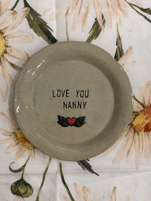 Small Plate - Love You Nanny - Handmade Pottery