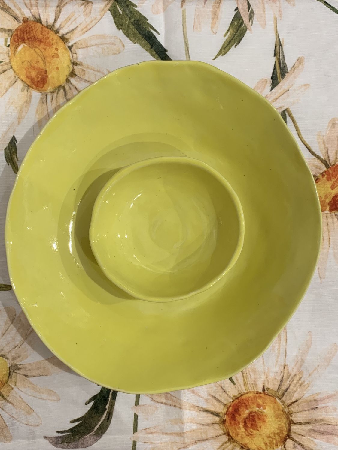 Yellow Dip Bowl - Handmade Pottery