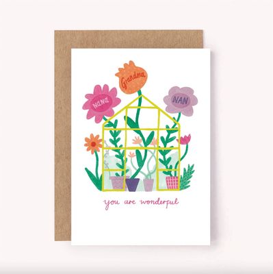 Nana Grandma Nan, You are Wonderful Card - Mothers Day Mum