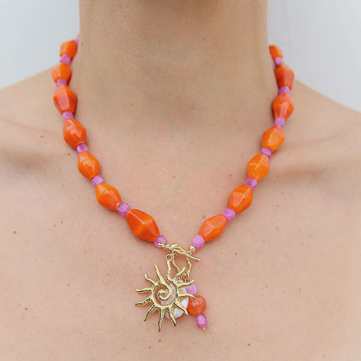 Canggu Fob Orange Necklace