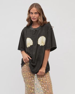 Paperheart Shell Tee Vintage Black