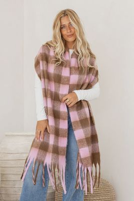 Pink & Brown Scarf