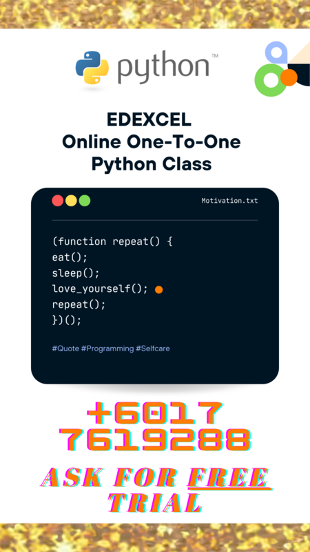 EDEXCEL Online 1 to 1 Python Class