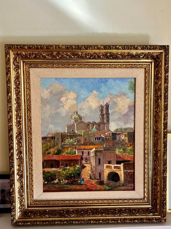 Reynaldo Maya early 20th century oil painting on canvas