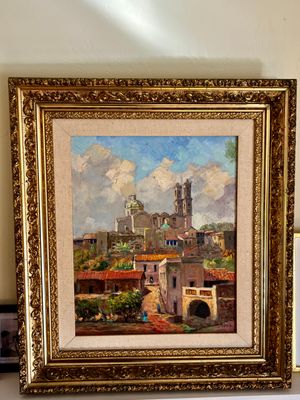 Reynaldo Maya early 20th century oil painting on canvas