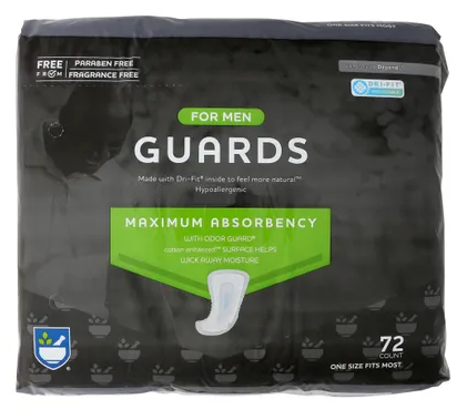 Guards for Men, Maximum Absorbency - 72 ct