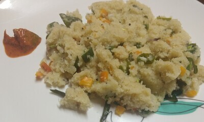 Vegetable Rava Upma - Catering Tray ( 50 people for full tray and 25 for half tray )