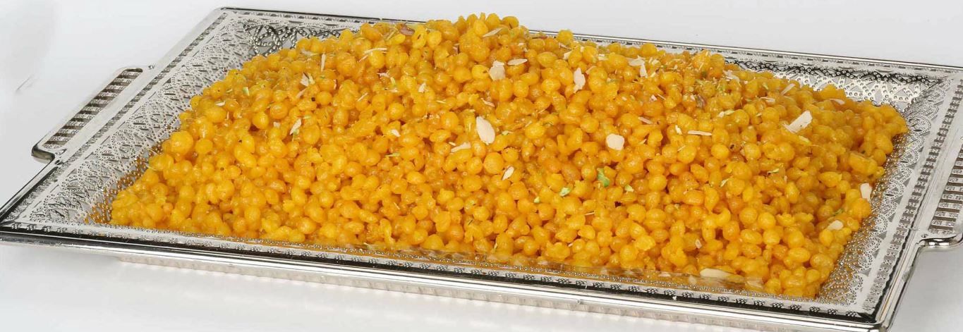 Sweet Boondhi- Catering Tray ( 70 people full tray 35 people half tray )
