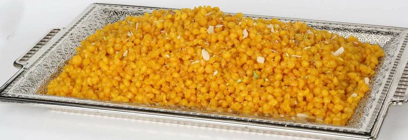 Sweet Boondhi- Catering Tray ( 70 people full tray 35 people half tray )