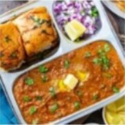 Spl Meal - Mumbai Style Pav Bhaji (Authentic Pav) , Spl Onion Cilantro Salad and Gulab Jamun