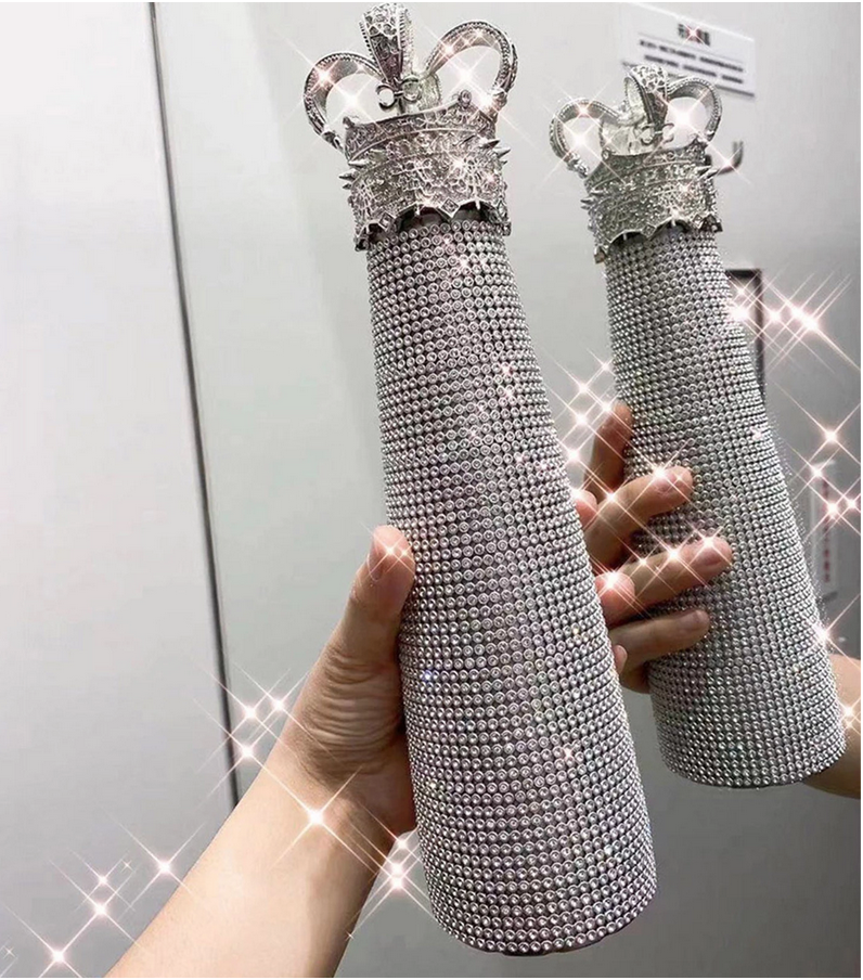 Crown Diamond Water Bottle