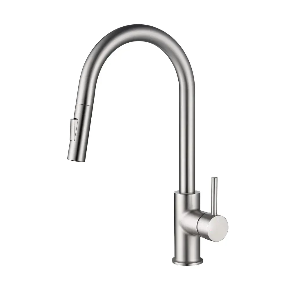 Casa Halo Single Handle Pull Down Kitchen Faucet Brushed Nickel - CKF-2013BN