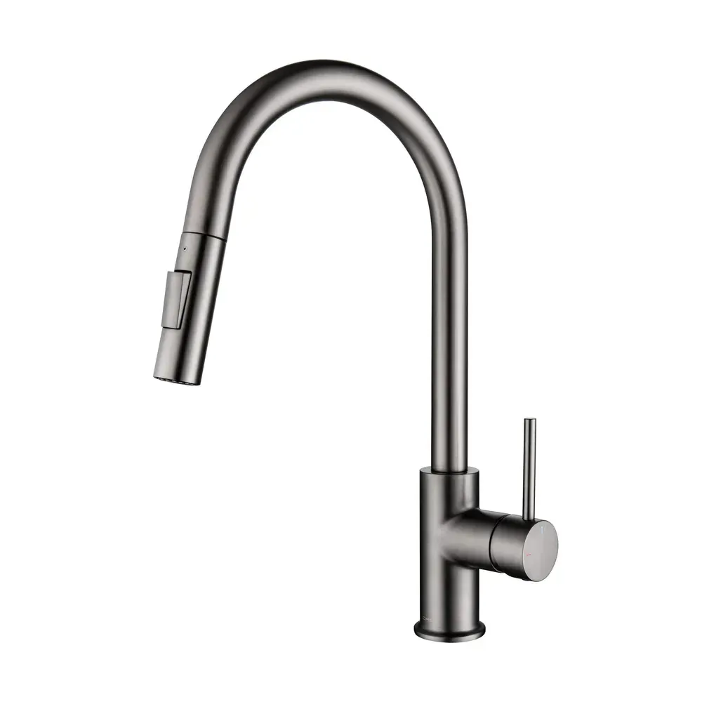 Casa Halo Single Handle Pull Down Kitchen Faucet Titanium - CKF-2013TT