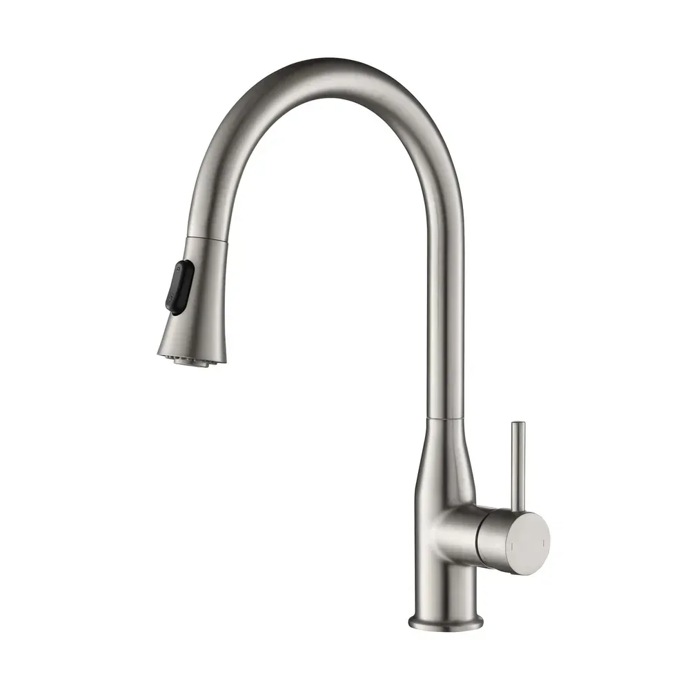 Casa Mesa Single Handle Pull Down Kitchen Sink Faucet Brushed Nickel - CKF-2005BN
