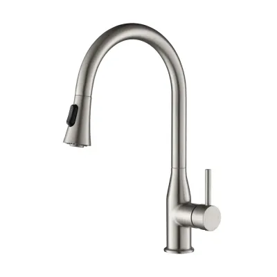 Mesa Single Handle Pull Down Kitchen Sink Faucet Brushed Nickel - KBCKF-2005BN
