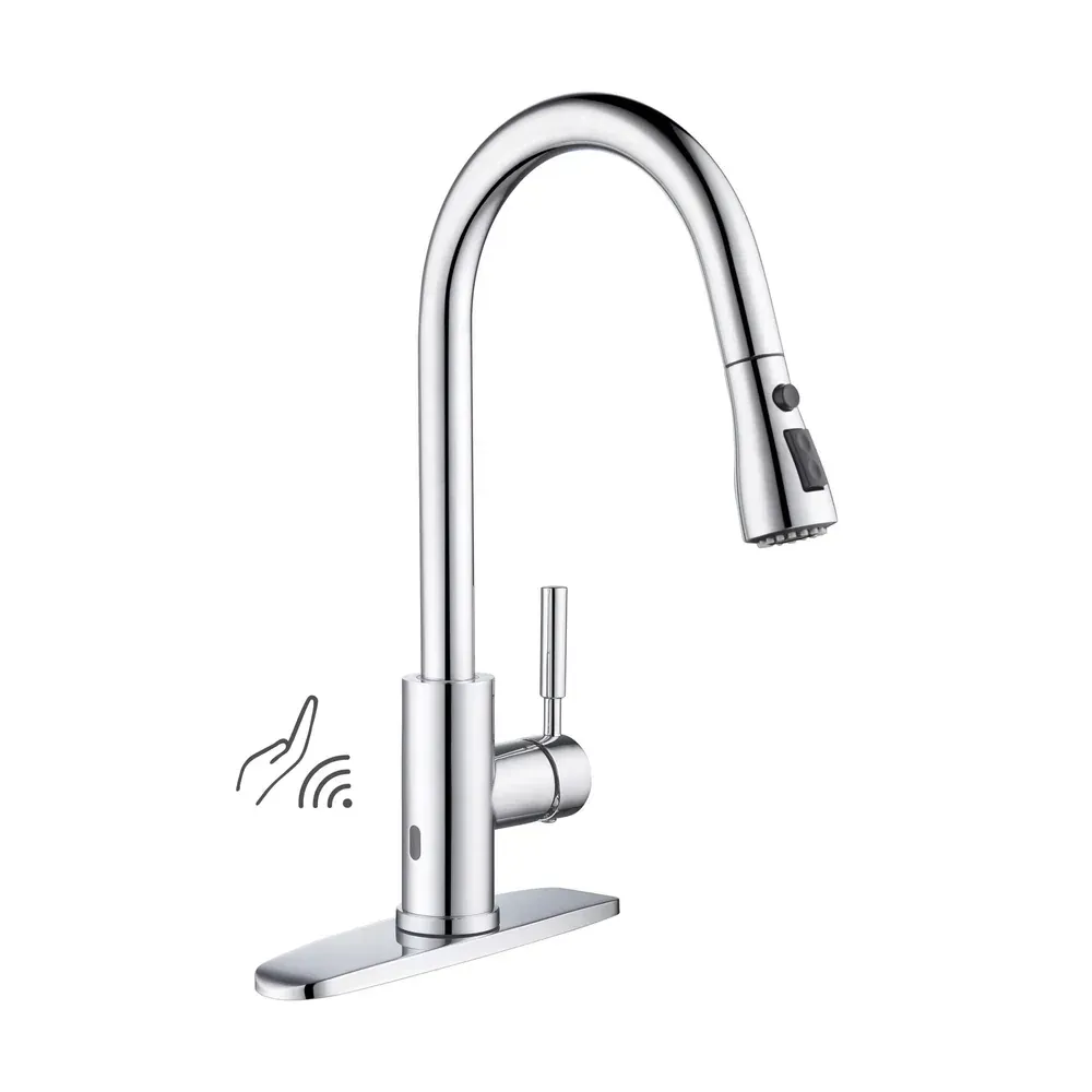 Casa Value Collection - Single Handle Pull Down Kitchen Faucet With Touch Sensor Polished Chrome - F102CH-S