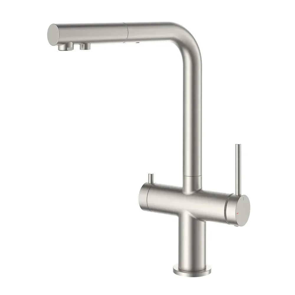 Casa Halo 2-in-1 Pull Out Kitchen Filtration Faucet Brushed Nickel - CFF-502BN