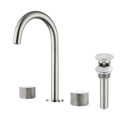 Verona 8" Widespread Bathroom Sink Faucet with Drain Assembly Brushed Nickel - KBCBF-1026BN