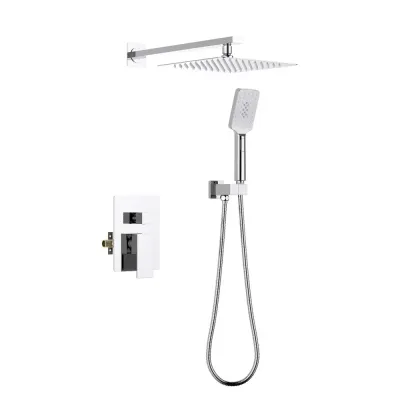 Quadra Pressure Balanced 2-Function Wall Mount Shower System with Rough-In Valve Polished Chrome - KBCSF-4005CH
