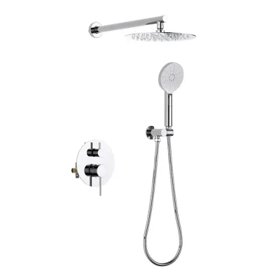 Casa Halo Pressure Balanced 2-Function Wall Mount Shower System with Rough-in Valve Polished Chrome - CSF-4003CH