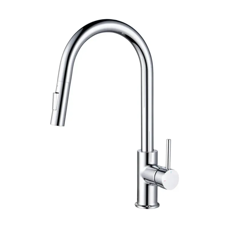 Halo Single Handle Pull Down Kitchen Faucet Polished Chrome - KBCKF-2013CH