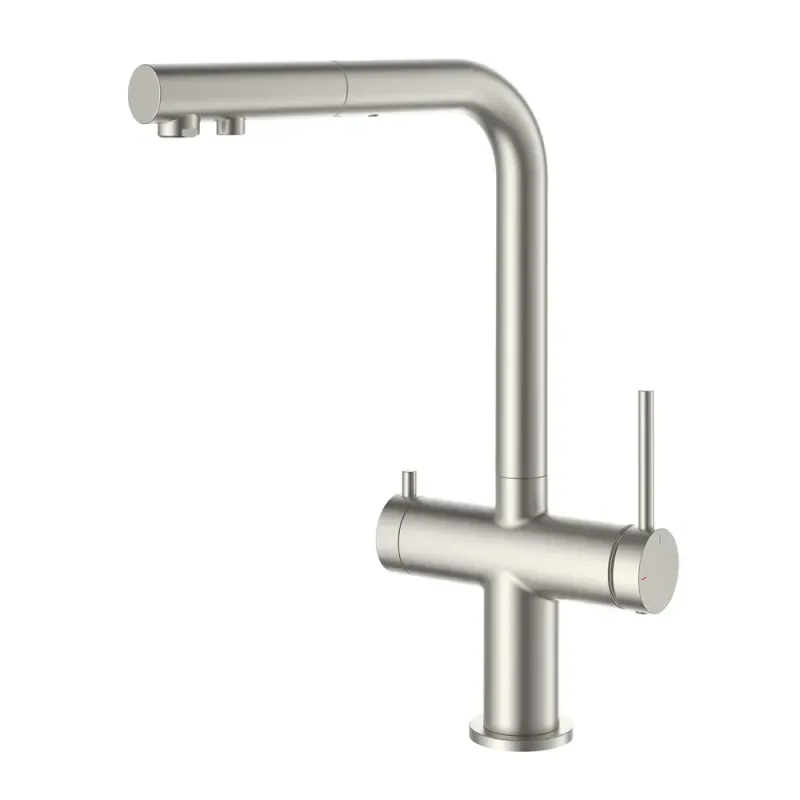 Halo 2-in-1 Pull Out Kitchen Filtration Faucet Brushed Nickel - KBCFF-502BN