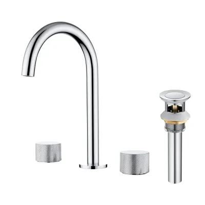 Verona 8" Widespread Bathroom Sink Faucet with Drain Assembly Polished Chrome - KBCBF-1026CH