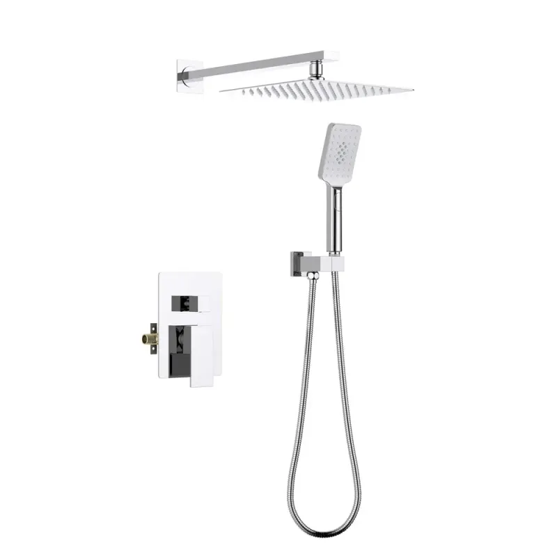 Quadra Pressure Balanced 2-Function Wall Mount Shower System with Rough-In Valve Polished Chrome - KBCSF-4005CH