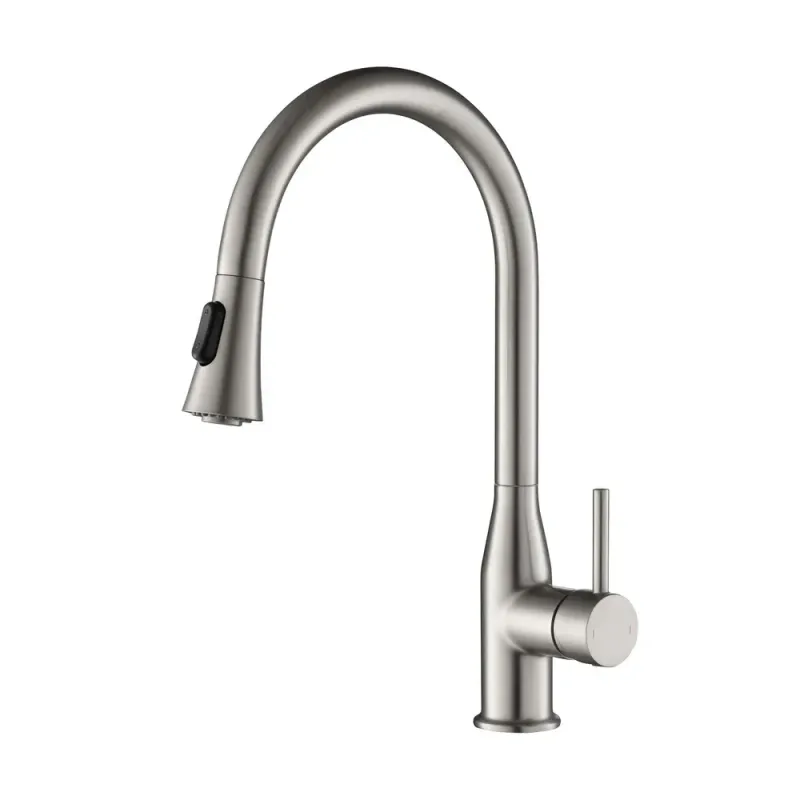 Mesa Single Handle Pull Down Kitchen Sink Faucet Brushed Nickel - KBCKF-2005BN