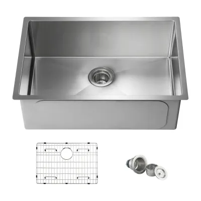 28 28" Handcrafted Undermount Single Bowl 16-gauge Stainless Steel Kitchen Sink - KBC1-28S