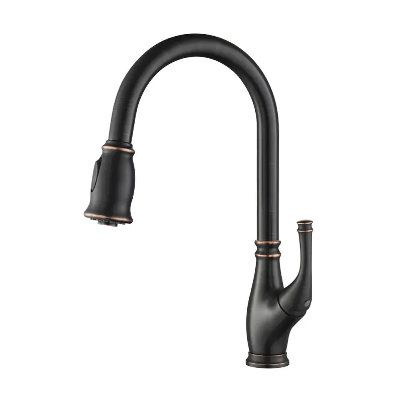 Omaha Single Handle Pull Down Kitchen Sink Faucet Oil Rubbed Bronze - KBCKF-2009ORB