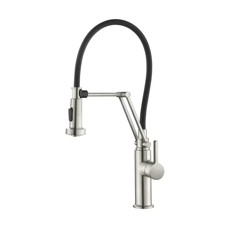 Vista Single Handle Pull Down Kitchen Faucet Brushed Nickel - KBCKF-2014BN