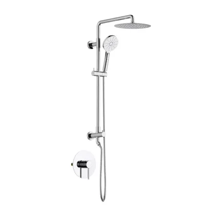 Halo Pressure Balanced 2-Function Wall Mount Shower Column with Rough in Valve Polished Chrome - KBCSC-4103CH Halo Pressure Balanced 2-Function Wall Mount Shower Column with Rough in Valve Polished Chrome - KBCSC-4103CH