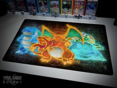 Big Three Neon Play/Desk Mat (Stitched)