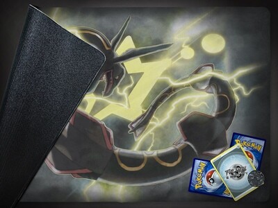 Gold Star Rayquaza Play/Desk Mat (Stitched)