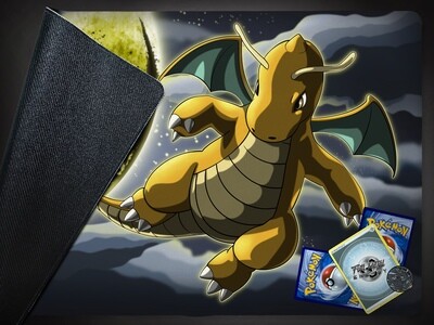 Dark Dragonite Play/Desk Mat (Stitched)