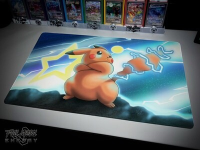 Gold Star Pikachu Play/Desk Mat (Stitched)