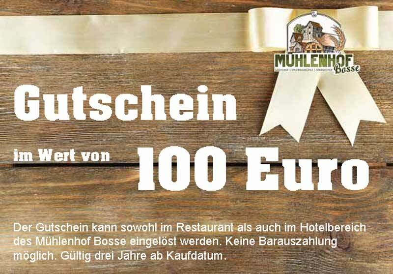 Der Mühlenhof Gutschein - im Wert von 100 €