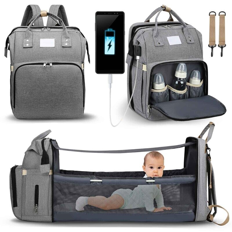 Portable Baby Bed Travel Bassinet Folding Crib Bag
