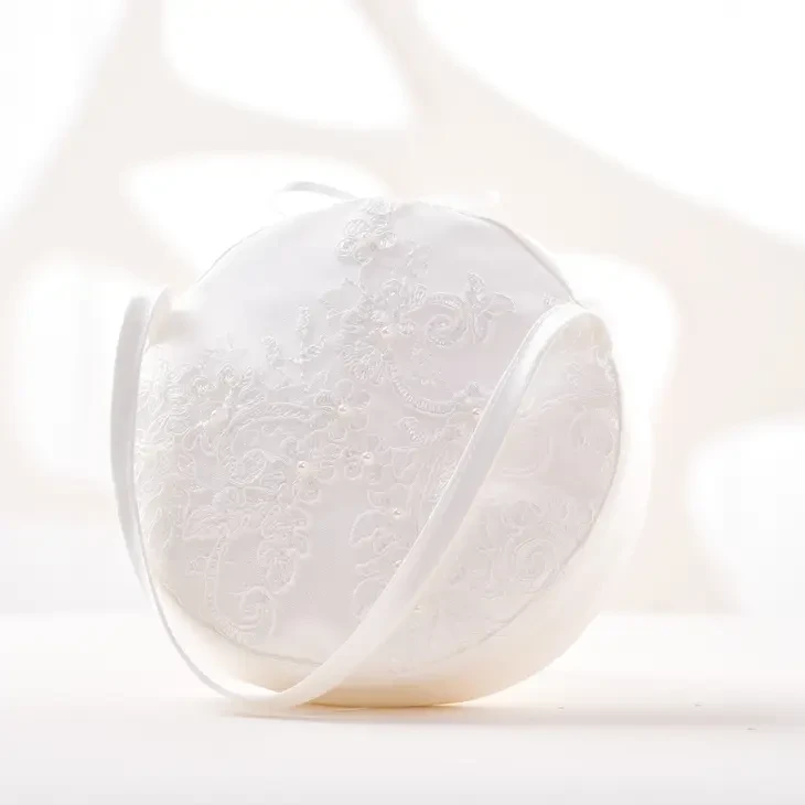 White Round Communion Bag