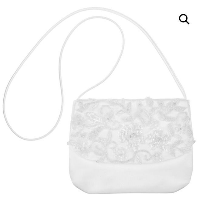 White Satin Communion Bag