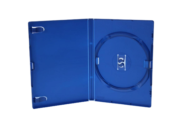 Amaray Licensed Single Blue DVD Case 14mm Spine with Booklet Clips