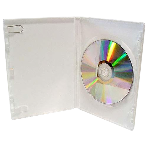 Amaray Licensed Single White DVD Case 14mm Spine with Booklet Clips